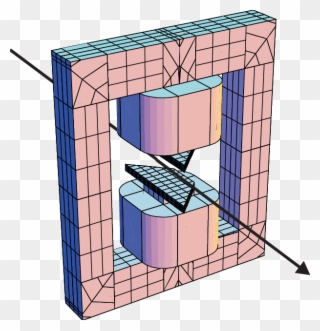 The Rectangle Is A Yoke For The Electromagnet Clipart