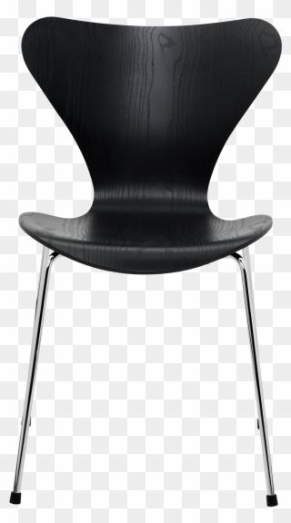 Series Chair Coloured Ash Black And White Pads Serie7 - Fritz Hansen Series 7 Chair By Arne Jacobsen Clipart