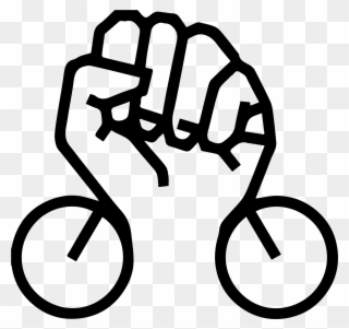 0260 Bicycle Fist - Critical Mass Houston Cool Logo Clipart