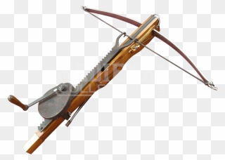 Archery Arrow Clipart - Medieval Crossbow With Reloading Gear - Png Download