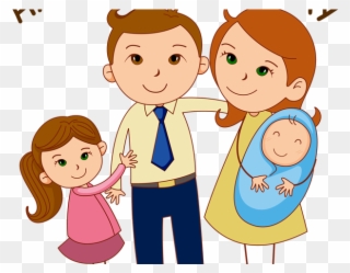 Father's Cliparts - Niño Familia - Png Download