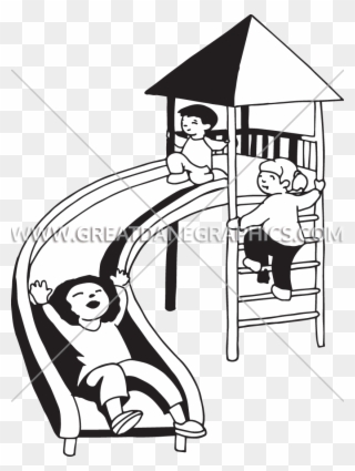 Clipart Library Library Children Production Ready Artwork - Playground Slide Drawing - Png Download