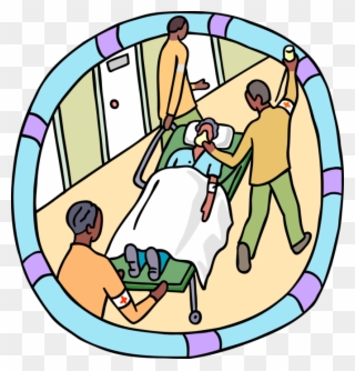 Emergency Patient On Stretcher Clipart