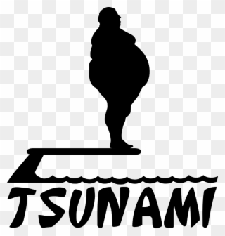 Fat Man Jump Funny Swimming Png Image - Fat Person Vector Png Clipart