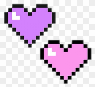 💖 💜 Pastel Hearts Pixel Pixelated Pastel Pink And - Heart Pixel Art Clipart