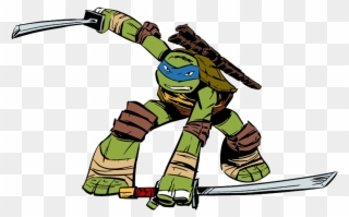 Leonardo Ninja Turtle Cartoon Clipart