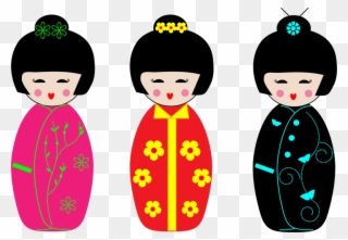 Kisscc0 Japanese Dolls Kokeshi China Doll 5b7367bbb3b3b0 - Japanese Dolls Clipart - Png Download