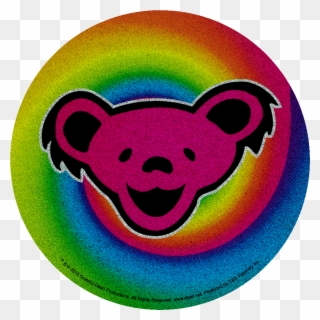 Grateful Dead Dancing Bear On Swirl Glitter - Grateful Dead Sticker, Black Clipart