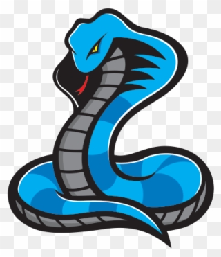 Mascot Junction Clip Art Transparent Download - Blue Cobra Cartoon - Png Download