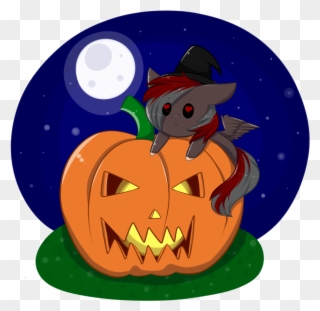 Mimihappy99, Chibi, Commission, Full Moon, Halloween, - Jack-o'-lantern Clipart