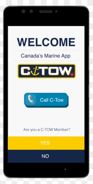 C-tow Marine Assistance App - Smartphone Clipart