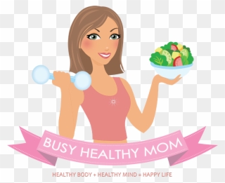 Banner Logo2 Busy Mom - Healthy Female Cartoon Png Clipart