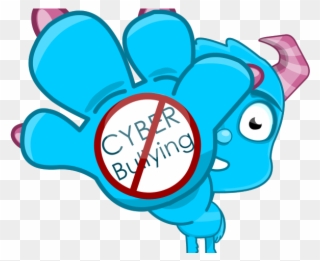 Safe Clipart Computer Safety - Stop Cyber Bullying Cartoon - Png Download
