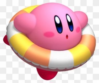 Can Kirby Get A Floatie - Kirby Swimming Clipart