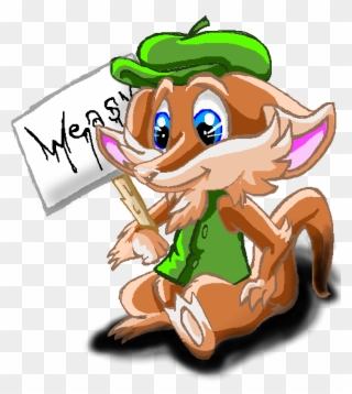 Wesley The Weasel - Cartoon Clipart