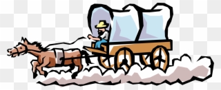 Vector Illustration Of Old West Chuck Wagon Or Chuckwagon - Trailblazer Clip Art - Png Download
