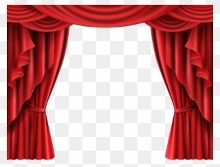Download Red Theater Curtain Transparent Clipart Png - Stage Curtains Png
