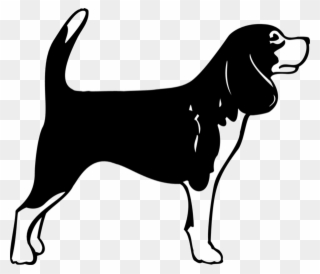 Dogs Clip Art Library Download - Beagle Silhouette Vector - Png Download