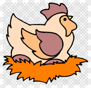 Chicken On Nest Clipart Chicken Clip Art - Chicken - Png Download