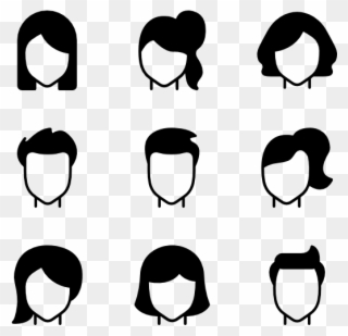 Hairstyles - Hair Style Icon Png Clipart