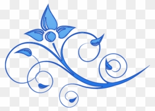 Blue Swirls And Flowers Www Pixshark Com Images White - Swirl Design Png Blue Clipart