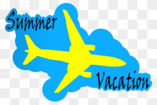 Summer Vacation With Plane - Compare Flight Prices Clipart