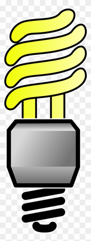 Electric,bulb,compact Fluorescent - Cfl Light Bulbs Cartoon Clipart