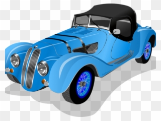 Ferrari Clipart Docto - Blue Vintage Car Clipart - Png Download