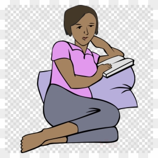 Download Reading Clip Art Transparent Clipart Multicultural - Woman Reading Clipart - Png Download