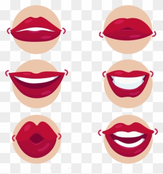 Mouth Kiss Cartoon Lips Transprent Png Free - Cartoon Lips Clipart