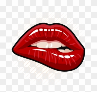 Lips Clipart Png Image - Bite Lip Transparent Png