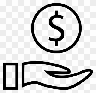 Coin Clipart Dollar Sign - Hand Dollar Sign Png Transparent Png