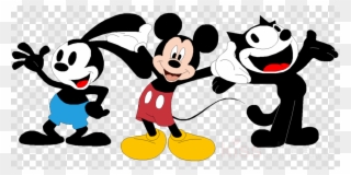 Bugs Bunny Mickey Mouse Clipart Oswald The Lucky Rabbit - Felix The Cat And Mickey Mouse - Png Download