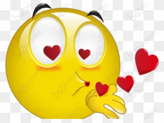 Kissing Clipart Smiley Face - Flying Kiss Smiley Code - Png Download