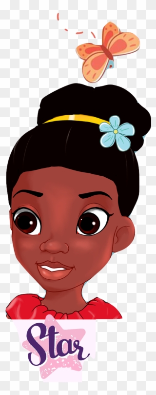 African Girl Doll Comes Out Of A Character From An - Cartoon Clipart