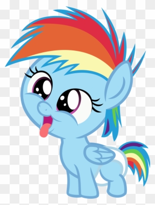 Svg Library Stock Artist Sollace Dash Behaving Like - Baby Rainbow Dash Foal Clipart
