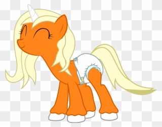 Dreamsicle In Diapers - Pony In A Diaper Clipart