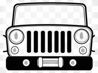 Grill Clipart Jeep Cj - Front Of Jeep Clip Art - Png Download
