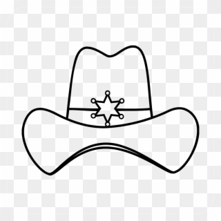 Sheriff Cowboy Hat Decal - Cowboy Hat Clipart