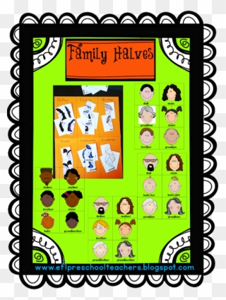 Family Halves Game - Flip By Ezra R Tanaka Clipart