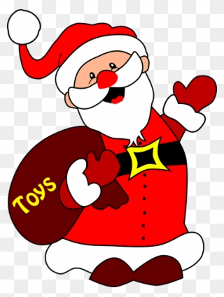 Christmas Cat Clipart - Father Christmas Toys - Png Download