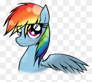 Png Stock Blush Drawing Embarrassed Face - Rainbow Dash Clipart