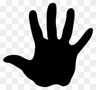Drawn Finger Hand Outstretched - Palm Hand Drawing Clipart