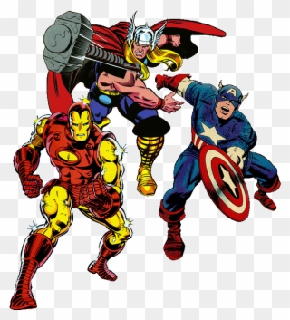 The "big 3" Avengers - Captain America Comic Costume Clipart