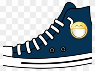 Gym Shoes Clipart High Top - High Top Converse Shoe Clip Art - Png Download