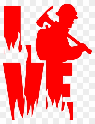 Love A Wildland Fire Fighter Decal For Wildland Firefighter - Firefighter Svg Clipart