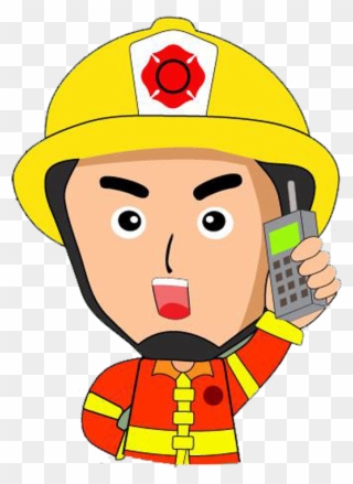 Firefighter Firefighting Cartoon Firefighters Call - Imagenes De Incendios Animados Clipart