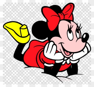 Minnie Mouse Clipart Minnie Mouse Mickey Mouse Drawing - Minnie Mouse Laying Down Cartoon - Png Download