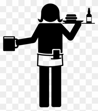 Department Clipart Division Labor - Waitress Icon Png Transparent Png