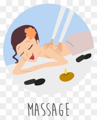 Spa Black And Clip Library Stock - Massage Spa Cartoon Png Transparent Png